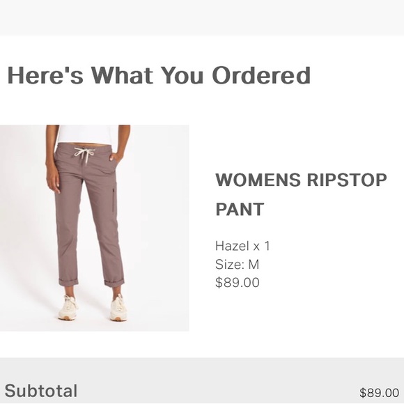Vuori Women’s Ripstop Pant EUC “Hazel” - Picture 2 of 4